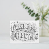  kerstfeest 1876 Illustratie Feestdagenkaart (Staand voorkant)