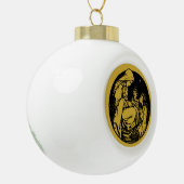 kerstfeest 1915 keramische bal ornament (Links)