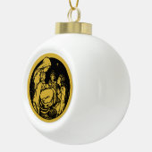 kerstfeest 1915 keramische bal ornament (Rechts)