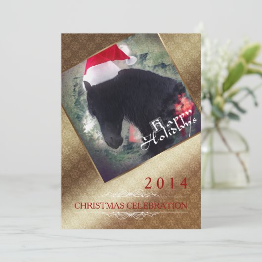 Kerstfeest 1 - Uitnodiging Kaart (Staand voorkant)
