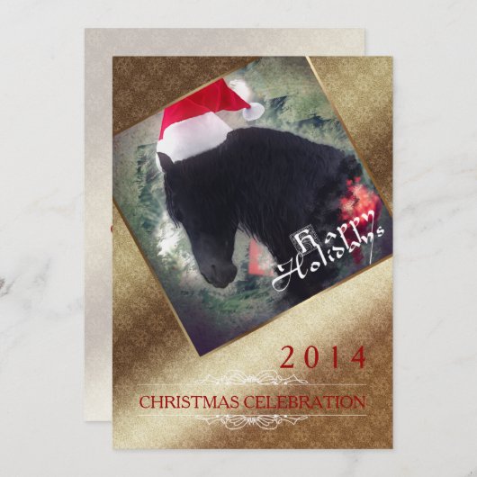 Kerstfeest 1 - Uitnodiging Kaart (Voorkant / Achterkant)