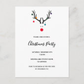 Kerstfeest 2022 moderne rendier uitnodiging (Voorkant)
