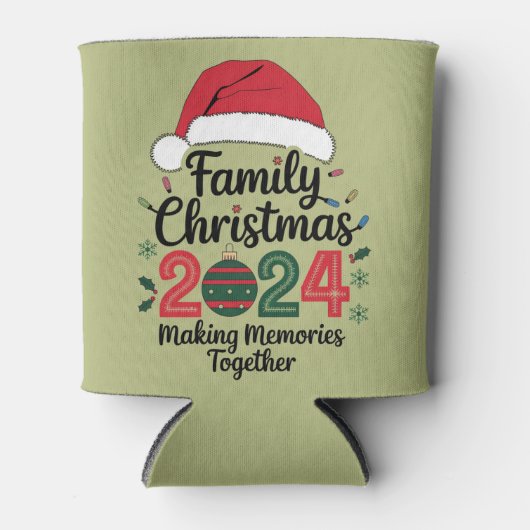 Kerstfeest 2024 samen herinneringen maken blikjeskoeler (Voorkant)