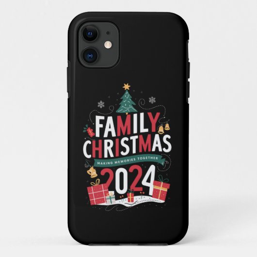 Kerstfeest 2024 samen herinneringen maken Case-Mate iPhone case (Achterkant)