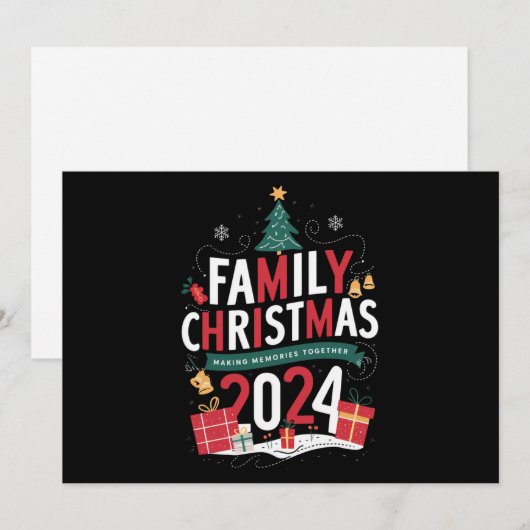 Kerstfeest 2024 samen herinneringen maken feestdagenkaart (Voorkant / Achterkant)