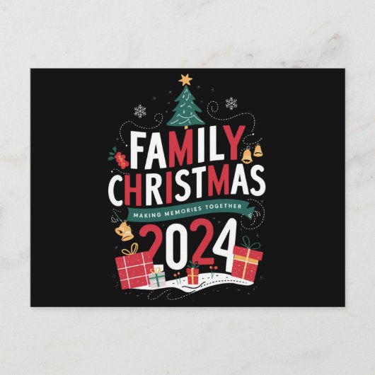 Kerstfeest 2024 samen herinneringen maken feestdagenkaart (Voorkant)