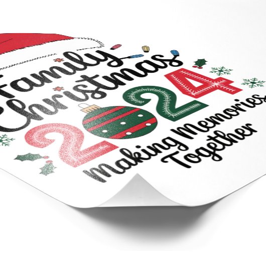 Kerstfeest 2024 samen herinneringen maken foto afdruk (Hoek)