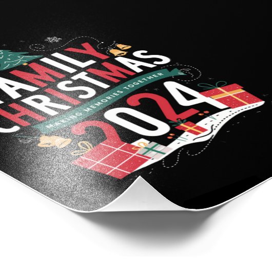 Kerstfeest 2024 samen herinneringen maken foto afdruk (Hoek)