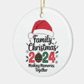 Kerstfeest 2024 samen herinneringen maken keramisch ornament (Links)