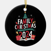 Kerstfeest 2024 samen herinneringen maken keramisch ornament (Voorkant)