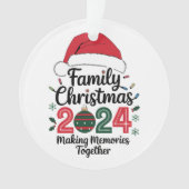 Kerstfeest 2024 samen herinneringen maken ornament (voorkant)
