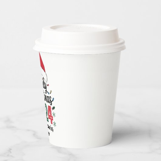 Kerstfeest 2024 samen herinneringen maken papieren bekers (Links)