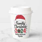 Kerstfeest 2024 samen herinneringen maken papieren bekers (Voorkant)