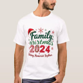 Kerstfeest 2024 samen herinneringen maken t-shirt (Voorkant)