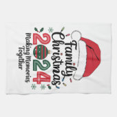 Kerstfeest 2024 samen herinneringen maken theedoek (Horizontaal)