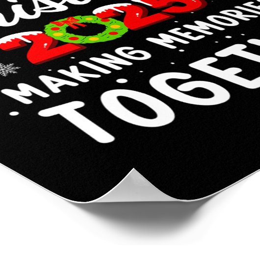 Kerstfeest 2025 samen herinneringen maken poster (Hoek)