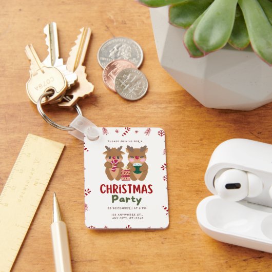 Kerstfeest 25 december om 20.00 uur Sleutelhanger (Bureau)