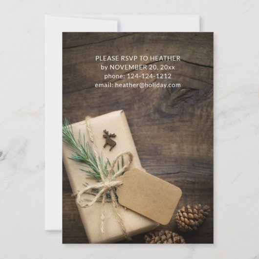 Kerstfeest 2 voor rendieren en Cadeaus Kaart (Achterkant)