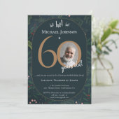 Kerstfeest 60 jaar kaart (Staand voorkant)