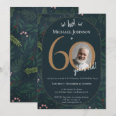 Kerstfeest 60 jaar kaart (Voorkant / Achterkant)