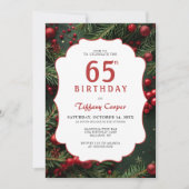 Kerstfeest 65 jaar kaart (Voorkant)