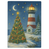 kerstfeest aan de atlantische kust klembord (Achterkant)