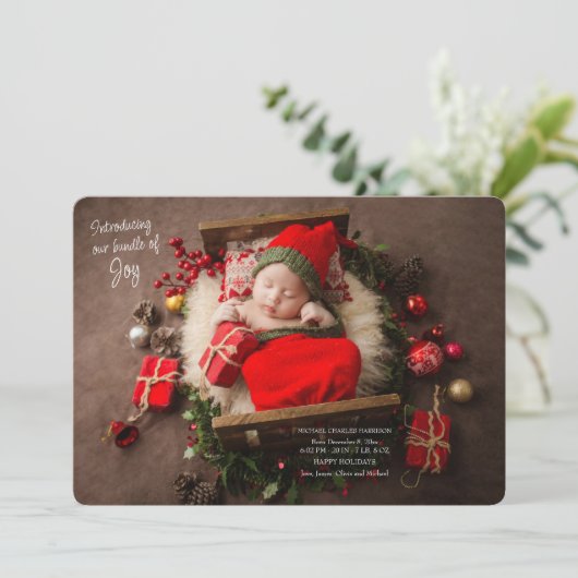 Kerstfeest: Aankondiging kerstfeest (Staand voorkant)