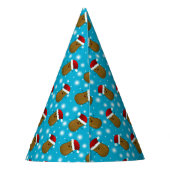 Kerstfeest Aardappelen met Kerstmannen Mutsen Feesthoedjes (Achterkant)