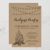 Kerstfeest achtertuin kampvuur herfstfeest kaart (Voorkant / Achterkant)