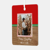 Kerstfeest Alles foto's Metalen Ornament (Voorkant links)