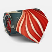 Kerstfeest Amerikaans Patriottisch Stropdas (Opgerold)