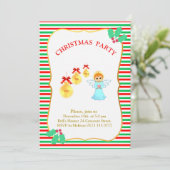 Kerstfeest Angel Uitnodiging (Staand voorkant)