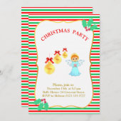 Kerstfeest Angel Uitnodiging (Voorkant / Achterkant)