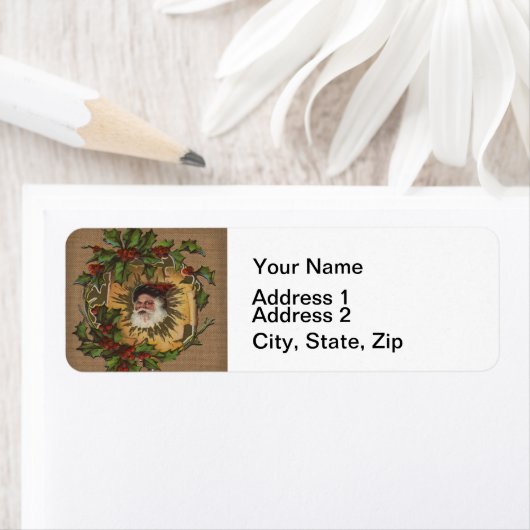  kerstfeest Antiek Holly Etiket (Insitu)