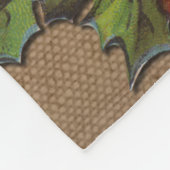 kerstfeest Antiek Holly Fleece Deken (Hoek)