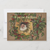  kerstfeest Antiek Holly Kaart (Voorkant)