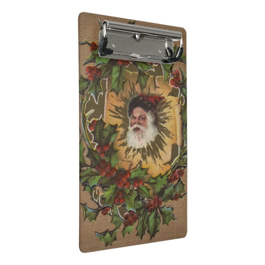  kerstfeest Antiek Holly Mini Klembord (Schuin)