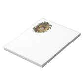  kerstfeest Antiek Holly Notitieblok (Linkerzijde)