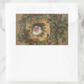  kerstfeest Antiek Holly Rechthoekige Sticker (Tas)