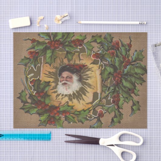  kerstfeest Antiek Holly Tissuepapier (Craft)