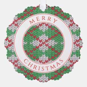 KERSTFEEST ARGYLE TRUI Golfrand Papieren Versierin Ornament Kaart