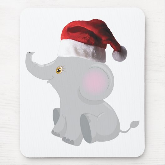 Kerstfeest Baby Elephant Muismat (Voorkant)