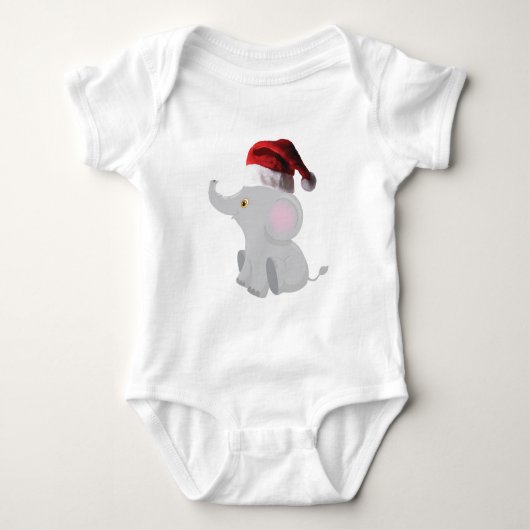 Kerstfeest Baby Elephant Romper (Voorkant)
