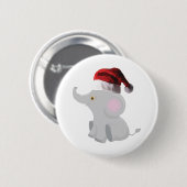 Kerstfeest Baby Elephant Ronde Button 5,7 Cm (Voorkant /achterkant)
