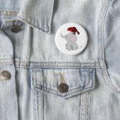 Kerstfeest Baby Elephant Ronde Button 5,7 Cm (In situ)