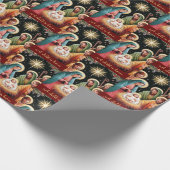 Kerstfeest Baby Jezus, een kind wordt geboren Cadeaupapier (Hoek)