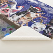 Kerstfeest Baby Sherpa Blanket Funny Animal Party Sherpa Deken (3/4)