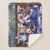 Kerstfeest Baby Sherpa Blanket Funny Animal Party Sherpa Deken (Voorkant)