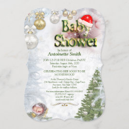 Kerstfeest Baby shower Kaart