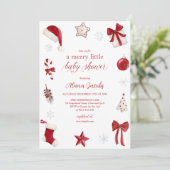 Kerstfeest Baby Shower Kerstsfeer  Kaart (Staand voorkant)